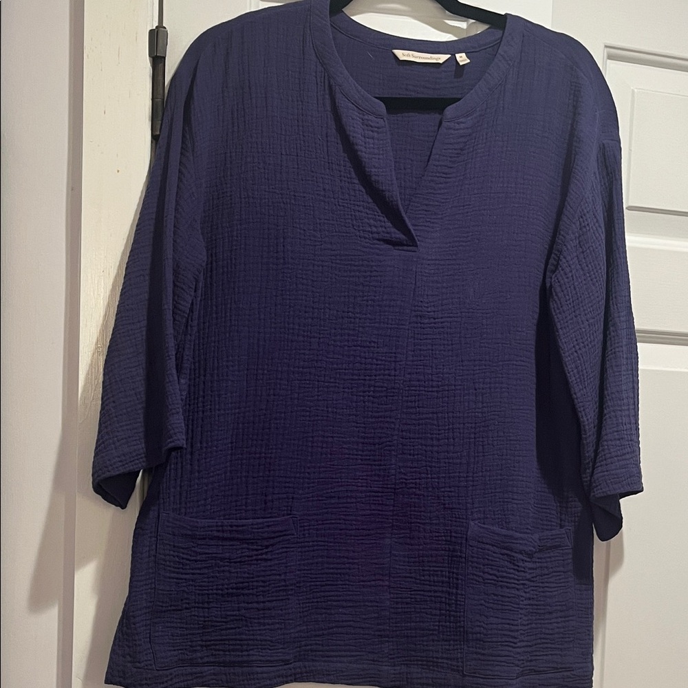 Soft Surroundings Deep Purple Tunic Size M NWOT